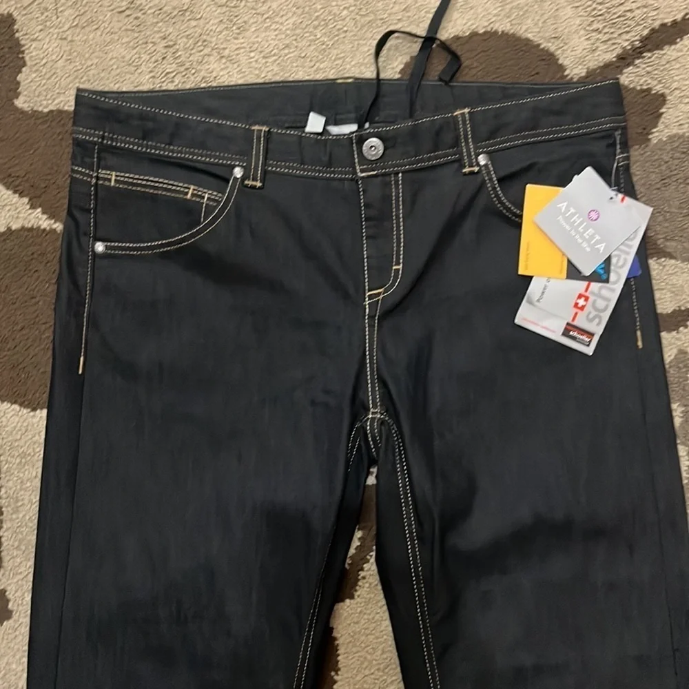 NWT Athleta Frontier jeans Blue Denim Plus size 16 - Picture 3 of 10